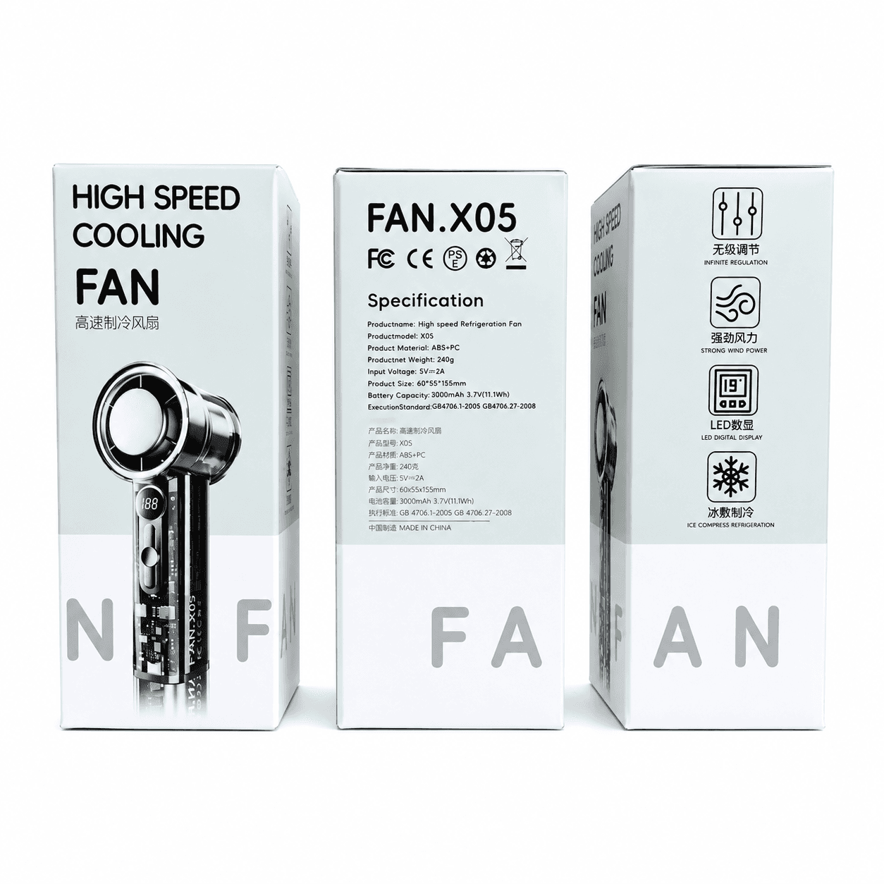 X05 Handheld High Speed Cooling Fan 6